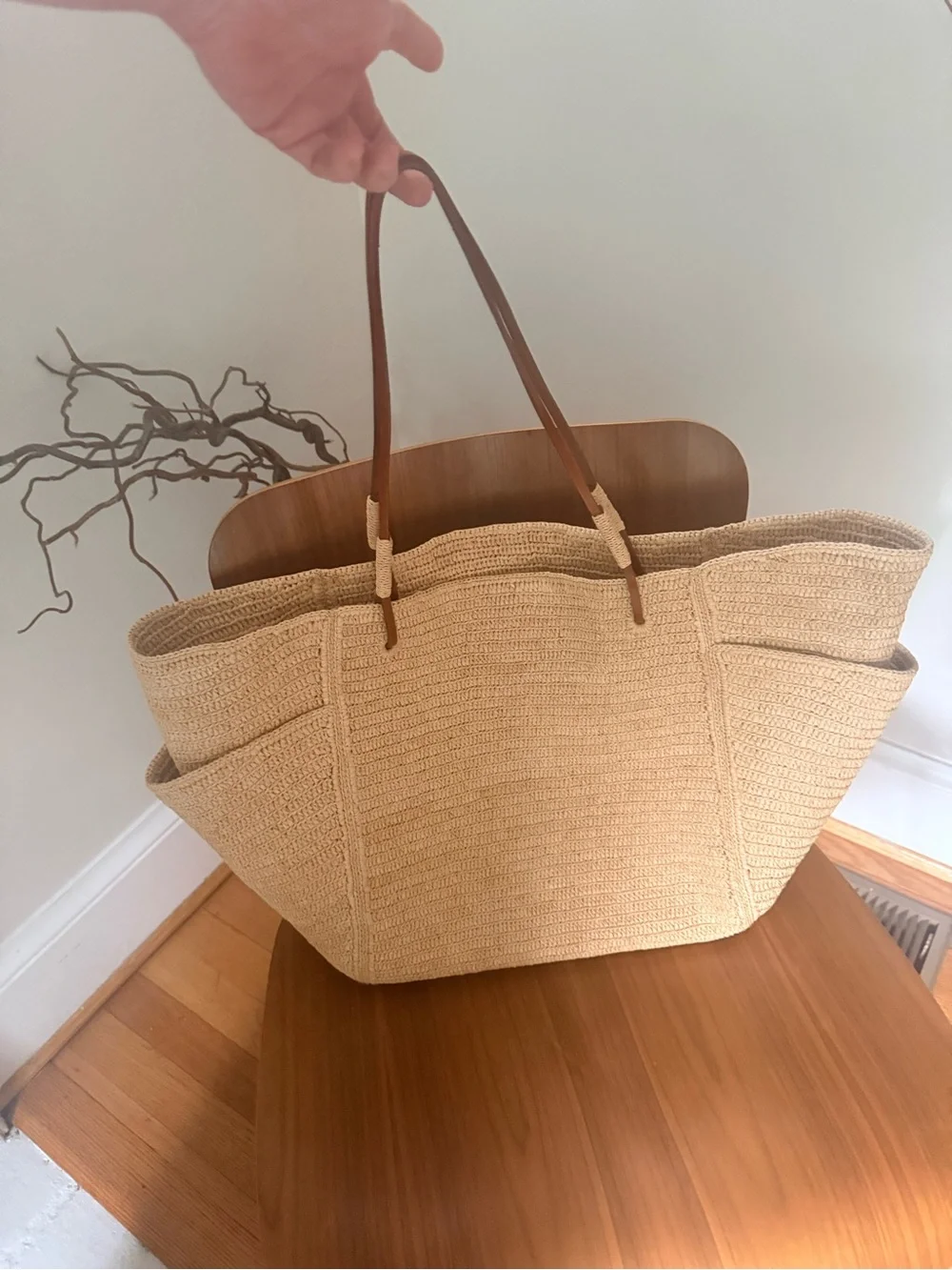 Sezane Paloma Raphia Tote Bag - NWOT